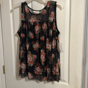 Sheer sleeveless top